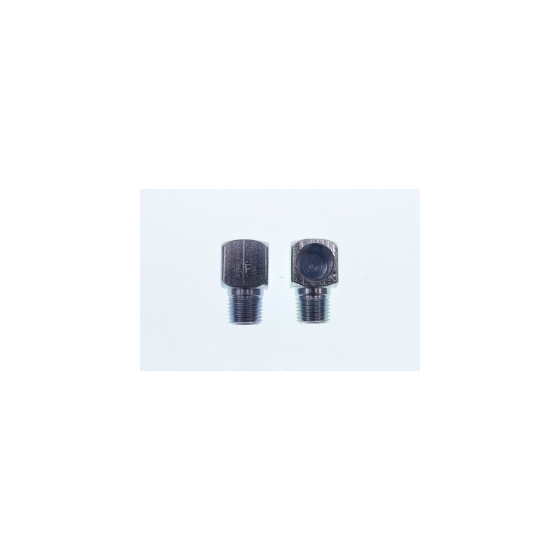 Adaptateur 90 ° femelle M 12 x 100 mâle M 12 x 100 conique
