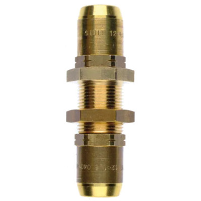 Raccord freinage traversée cloison union double tube 12 x 9 mm