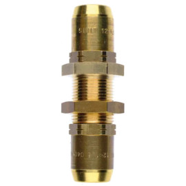 Raccord freinage traversée de cloison union double tube 16 x 12 mm