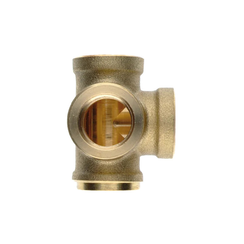 Raccord freinage bloc tournant 3 voies en L filetage M16 x 150