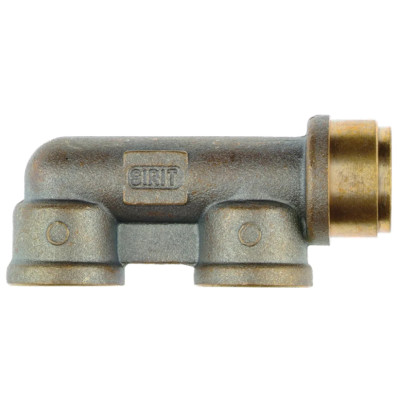 Raccord freinage bloc tournant en L double filetage M16 x 150