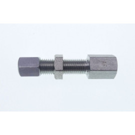 Traversée de cloison 6 mm inox 316 L  x adaptateur femelle M 10 x 100